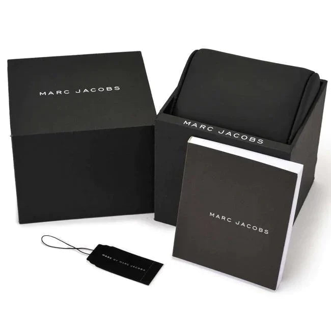 Marc Jacobs Courtney watch packaging with black box and dust bag