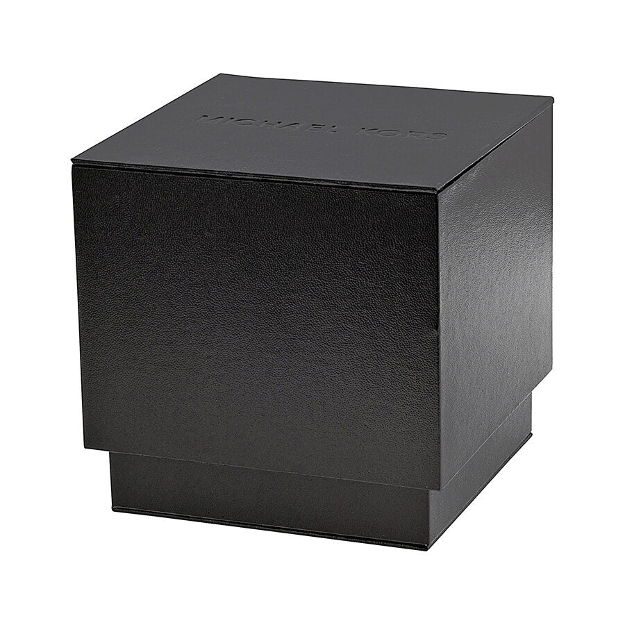 Michael Kors branded black watch box packaging