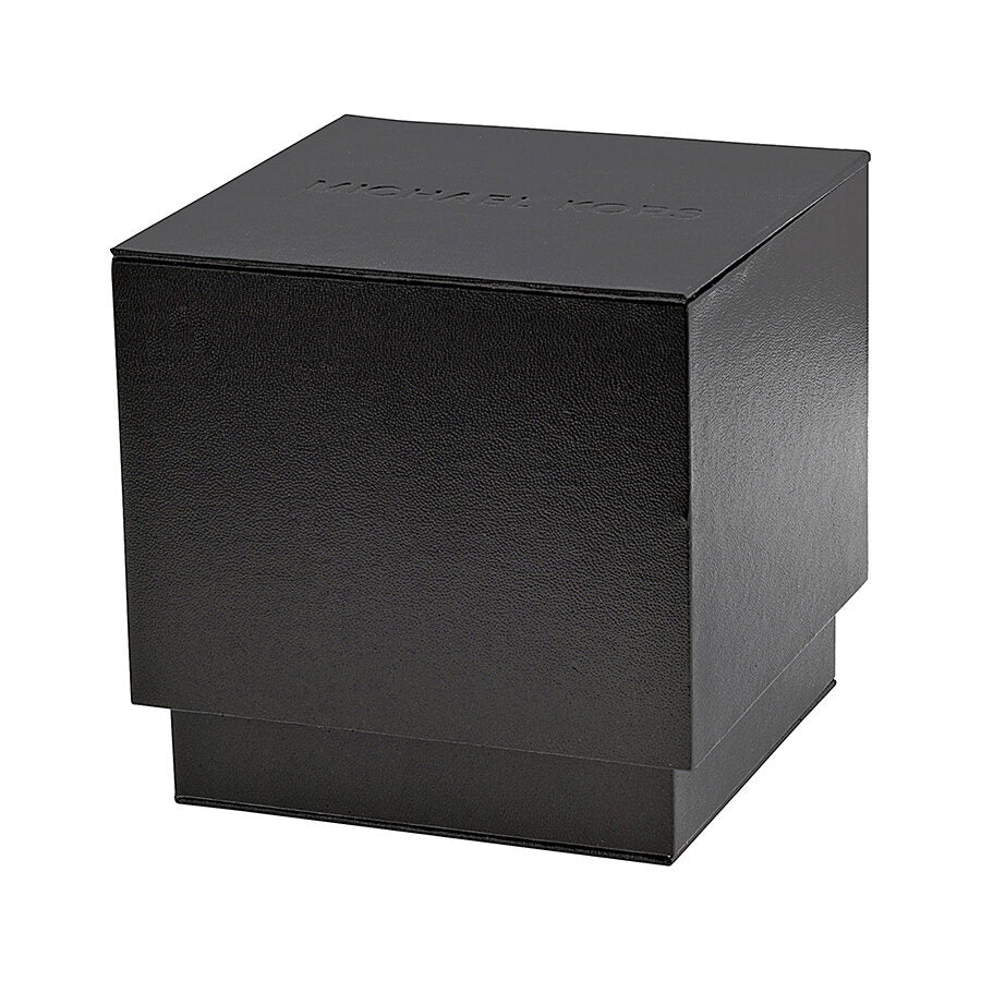Michael Kors black watch box with textured finish