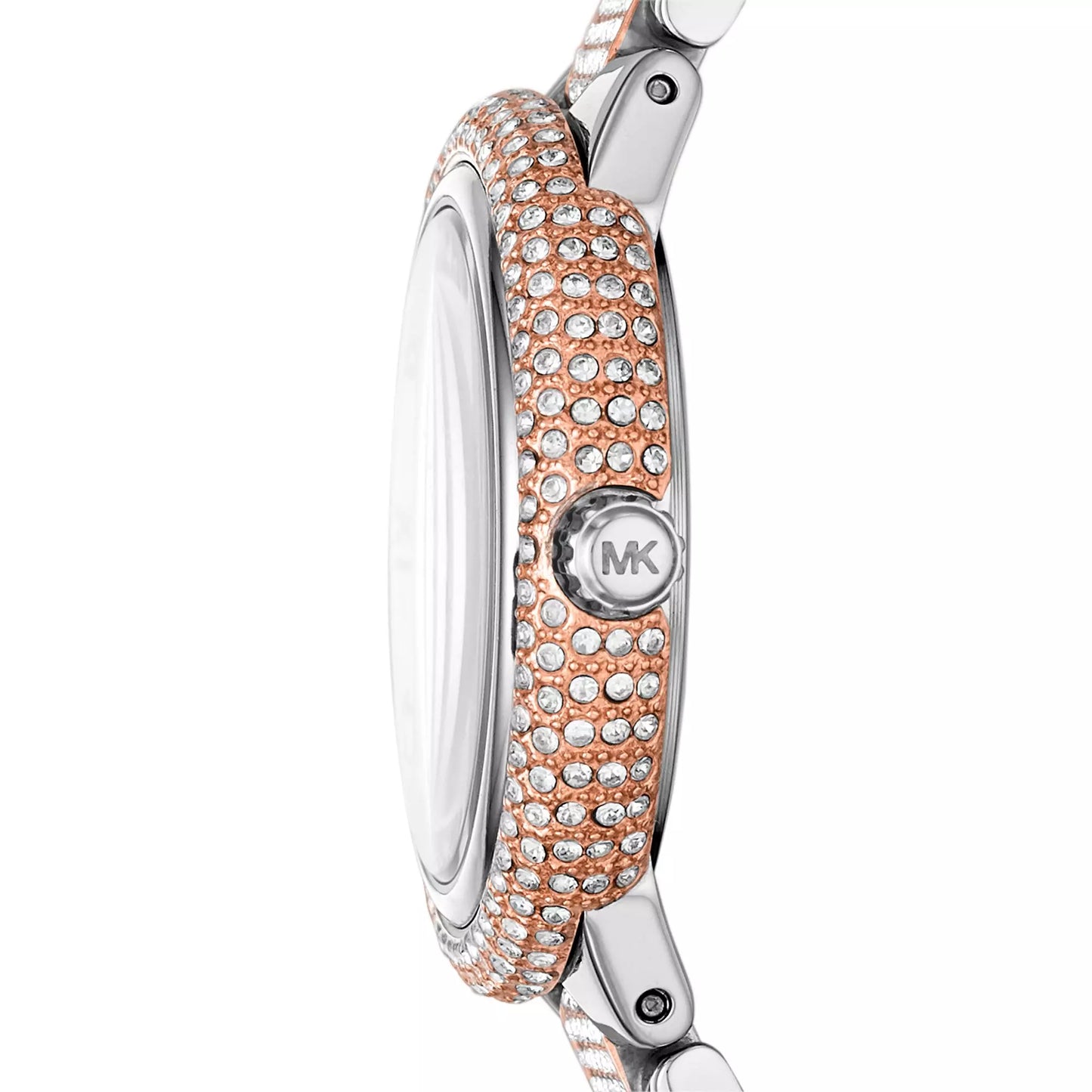 Michael Kors Taryn Rose Gold & Silver Glitz Pave Two Tone Watch MK4461