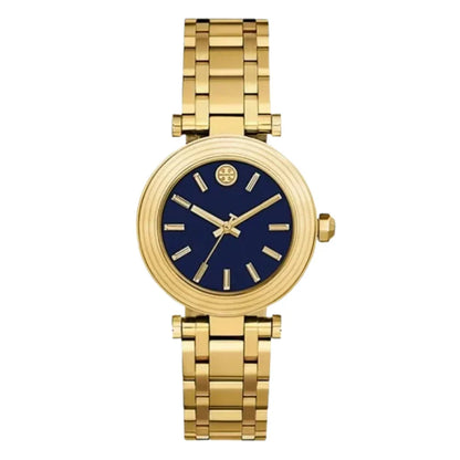 Tory Burch Classic T Navy Blue Dial Gold Women's Watch TBW9010