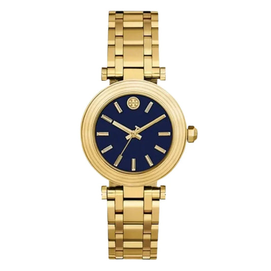 Tory Burch Classic T Navy Blue Dial Gold Women's Watch TBW9010
