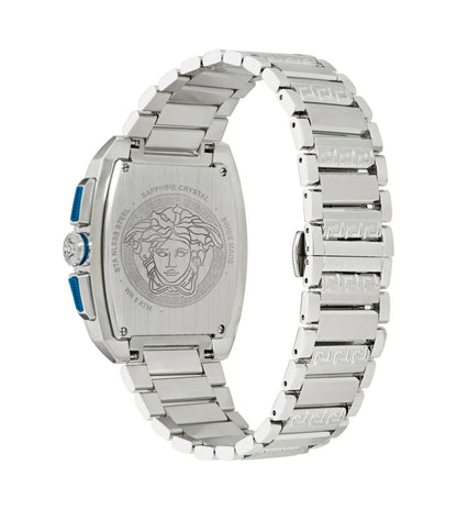Versace Dominus Stainless Steel Rectangular Dial Quartz Men Watch - VE6H00423