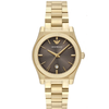 Emporio Armani Three-Hand Gold-Tone Brown Dial Stainless Steel Watch AR11700