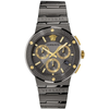 Versace Greca Logo Chronograph Quartz Grey Dial Men's Watch VEZ900521