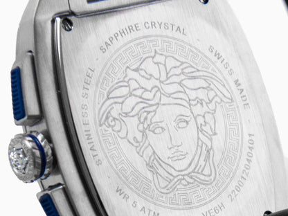 Versace Dominus Stainless Steel Rectangular Dial Quartz Men Watch - VE6H00423
