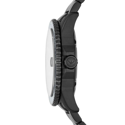 Watch Diver Diver Grey Sunray date window Dial Black PVD Men's Watch - AR11398