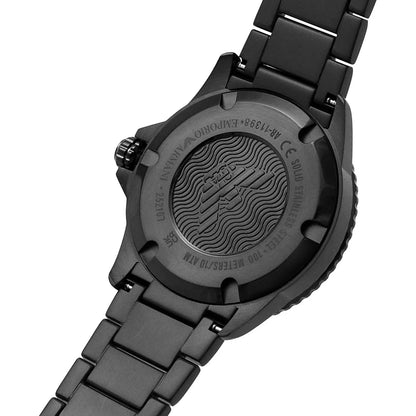 Watch Diver Diver Grey Sunray date window Dial Black PVD Men's Watch - AR11398