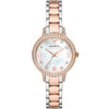 Emporio Armani Cleo women's watch with white mother-of-pearl dial and crystal-set bezel