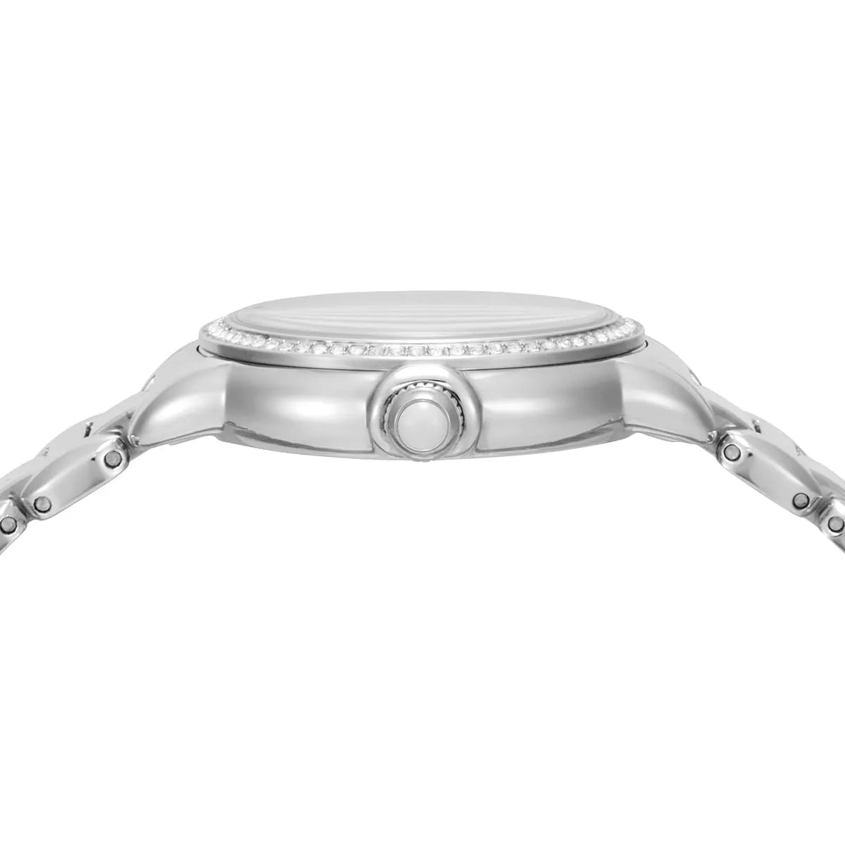 Emporio Armani Mia AR11596 side profile showing watch case profile and bracelet width