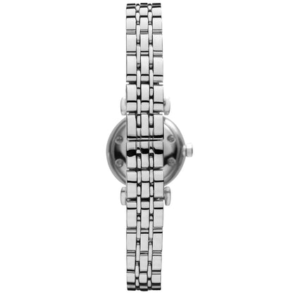Emporio Armani Gianni T-Bar Mini White MOP Dial Silver Women's Watch - AR1688