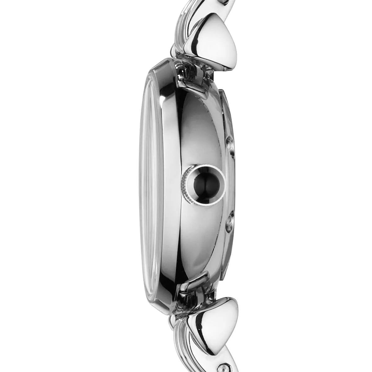 Emporio Armani Gianni T-Bar Mini White MOP Dial Silver Women's Watch - AR1688