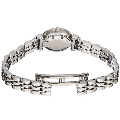 Emporio Armani Gianni T-Bar Mini White MOP Dial Silver Women's Watch - AR1688