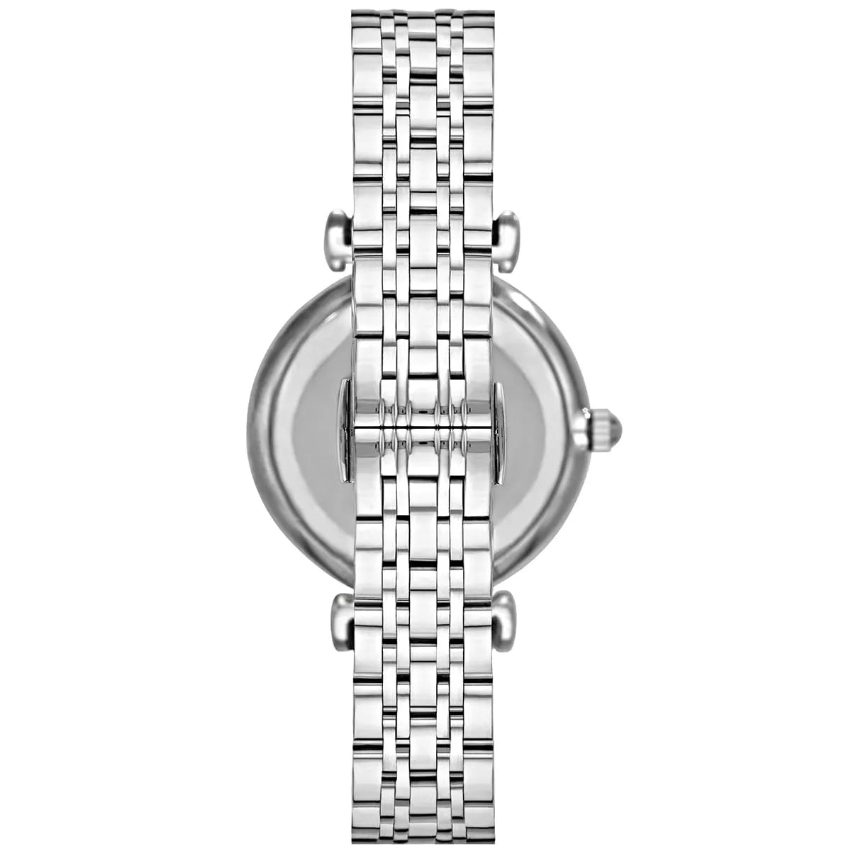 Stainless steel bracelet strap of Emporio Armani Gianni T-Bar women's watch with fold clasp