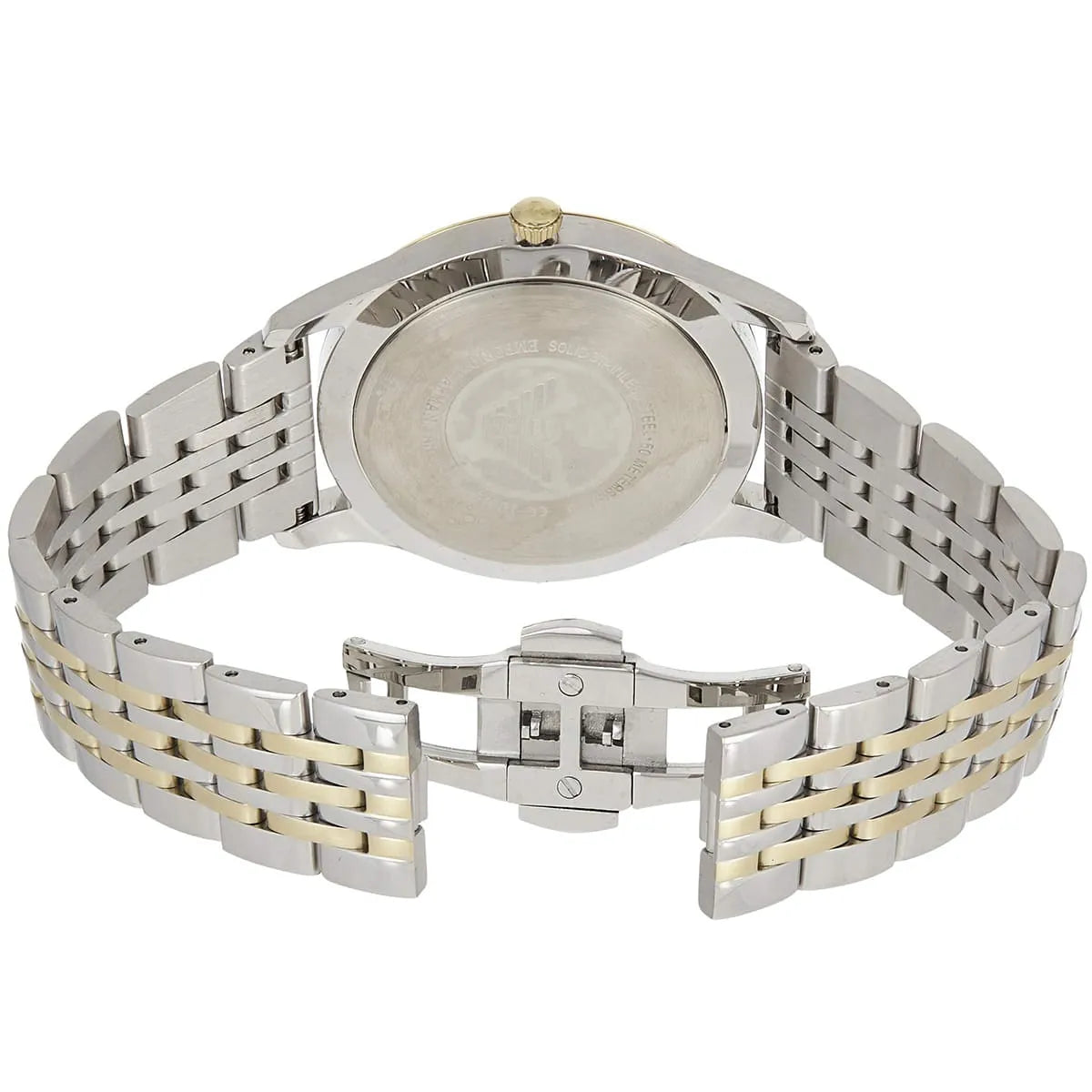 AR1868 case back detail with engraved Emporio Armani eagle logo