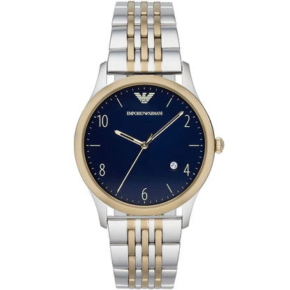 Emporio Armani AR1868 Beta Large with sunray blue dial and two-tone stainless steel bracelet