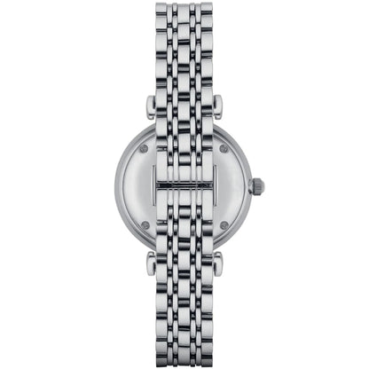 Emporio Armani AR1908 watch caseback view displaying stainless steel bracelet attachment