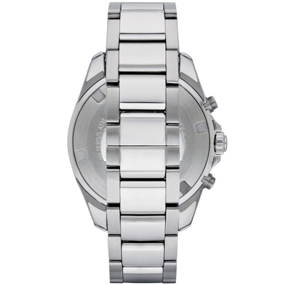Emporio Armani Sigma watch caseback showing stainless steel bracelet and case back