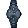 Armani Exchange Cayde AX2702 blue stainless steel analog quartz men's watch with minimalist dial