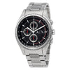 Armani Exchange The Driver chronograph men's watch with black dial and stainless steel bracelet