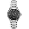 Burberry The Classic men's watch with grey engraved check dial and silver stainless steel bracelet