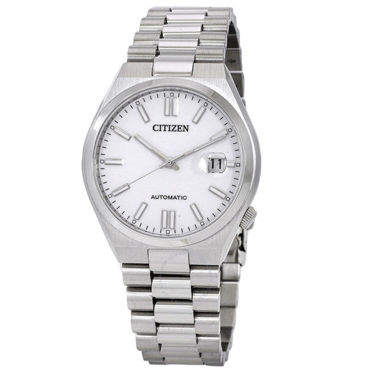Citizen Tsuyosa automatic 40mm watch with white dial and stainless steel bracelet