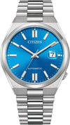 Citizen Tsuyosa automatic men's watch with blue dial, stainless steel case and bracelet