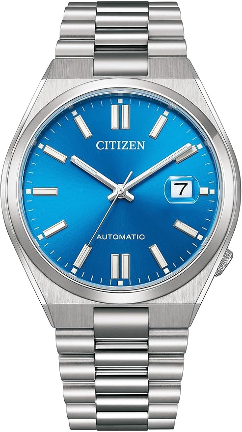 Citizen Tsuyosa automatic men's watch with blue dial, stainless steel case and bracelet