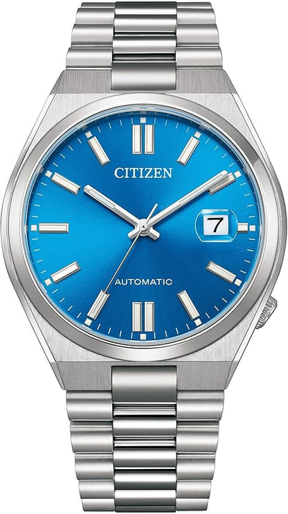 Citizen Tsuyosa automatic men's watch with blue dial, stainless steel case and bracelet