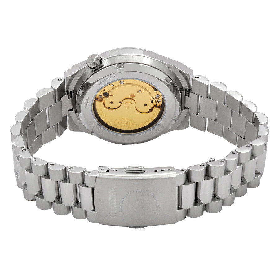 Citizen Tsuyosa caseback displaying the automatic movement with visible rotor