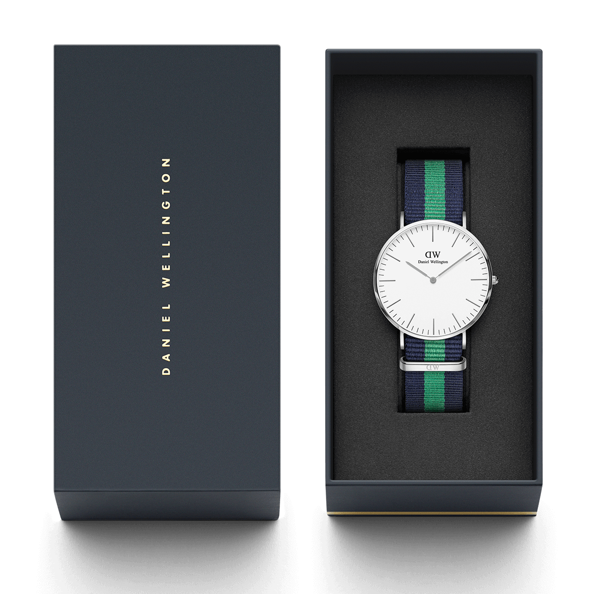 Daniel Wellington Warwick watch in original packaging with owner's guide and branded box