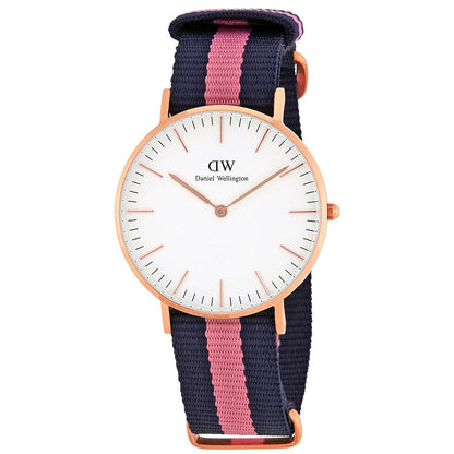 Daniel Wellington Winchester 36mm women's watch with white dial and rose gold case
