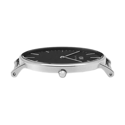 Daniel Wellington York black dial with silver hour markers and hands