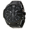 Diesel Mega Chief Chronograph all black men's watch with black dial and white hands