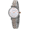Emporio Armani AR11290 women's watch with mother of pearl dial and two-tone stainless steel strap