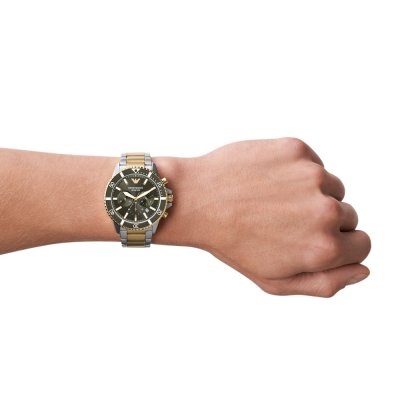 Emporio Armani AR11361 chronograph watch worn on wrist