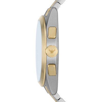 Emporio Armani AR11511 watch side profile showing chronograph pushers and bezel