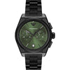Emporio Armani AR11562 watch with black case and green chronograph dial