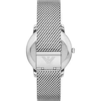 Caseback view of Emporio Armani AR11578 watch with Emporio Armani eagle logo
