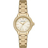 Emporio Armani AR11609 gold tone watch with diamond bezel and cream dial