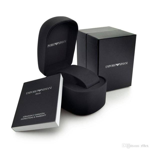 Emporio Armani AR1725 watch box set with documentation and storage case included