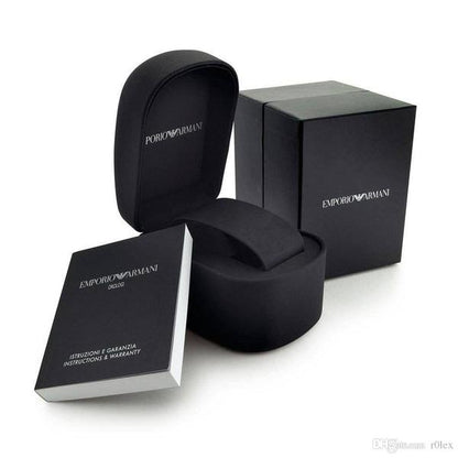 Emporio Armani AR1725 watch box set with documentation and storage case included
