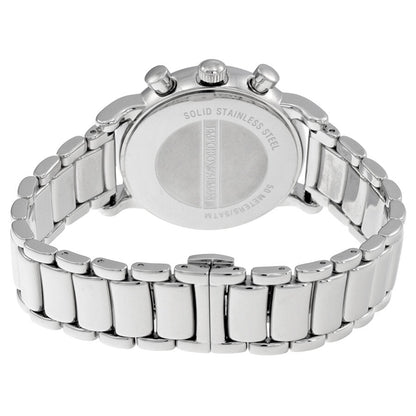 Emporio Armani AR1853 case back showing solid stainless steel and engraved branding