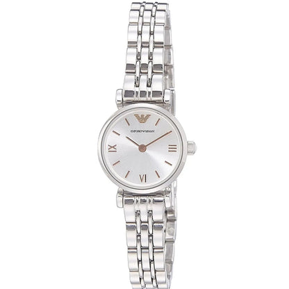 Emporio Armani Gianni T-Bar Mini watch with silver dial and stainless steel bracelet
