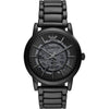 Emporio Armani AR60045 black skeleton automatic watch with black stainless steel bracelet