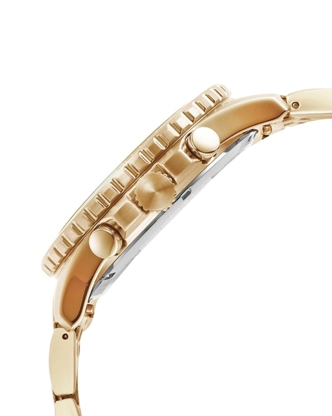 Side profile of Fossil FB-01 watch showing case thickness and bracelet