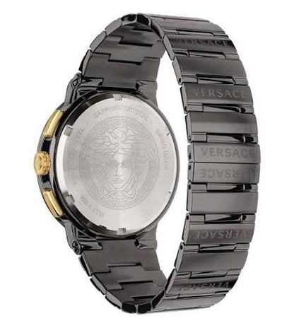 Versace Greca Logo Chronograph Quartz Grey Dial Men's Watch VEZ900521