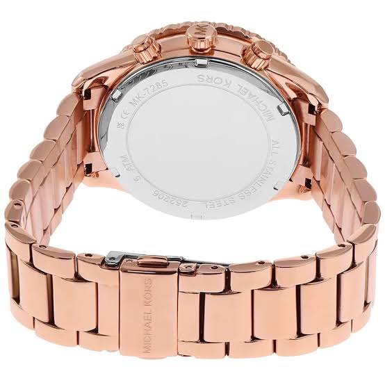 Michael Kors Layton Pavé Chronograph Rose-gold Women's Watch - MK7285