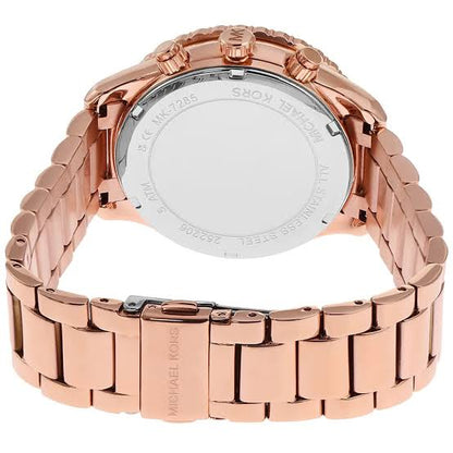 Michael Kors Layton Pavé Chronograph Rose-gold Women's Watch - MK7285