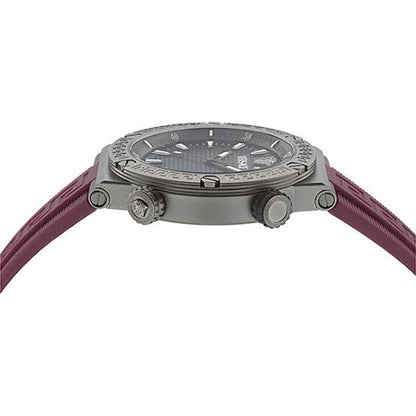 Versace Greca Logo Diver Swiss Movt Black Dial Watch - VE8G00224